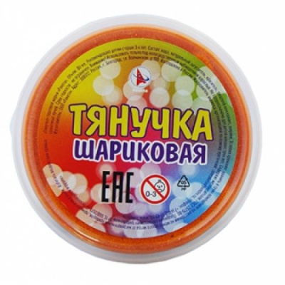 Фото Масса для лепки Шариковая тянучка 75мл оранжевая Р9183 от производителя, с доставкой по Хабаровску