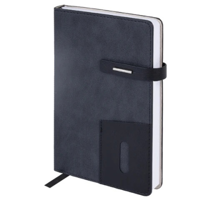 Фото Ежедневник А5 без дат BRAUBERG Cowboy 320стр иск кожа черный 116200 от производителя, с доставкой по Хабаровску