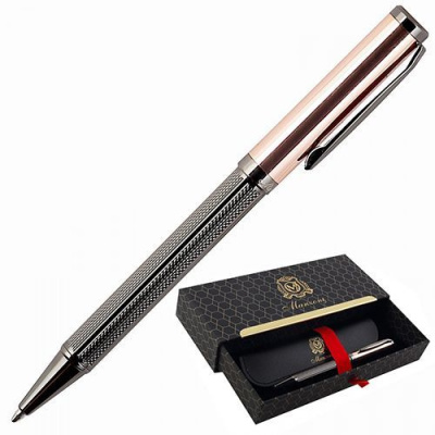 Фото Ручка шар MANZONI Panteon корпус черный розовое золото с гравировкой MAPB-BG  от производителя, с доставкой по Хабаровску