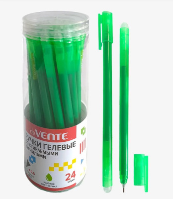 Фото Ручка гел 0,5 зеленая Пиши-стирай иголчатый узел deVENTE Simple 5051539 от производителя, с доставкой по Хабаровску