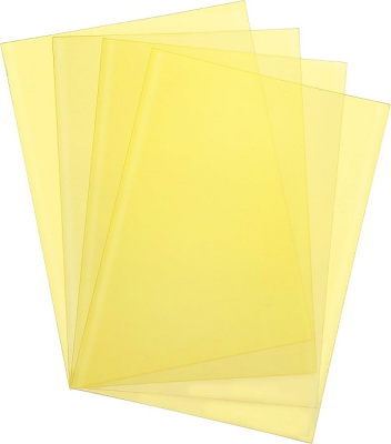 Фото Пластик прозрачный желтый А4 200мкн 100л 4412 от производителя, с доставкой по Хабаровску