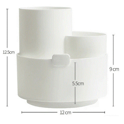 Фото Органайзер настольный пустой deVente Orbit вращающийся белый 4102200 от производителя, с доставкой по Хабаровску