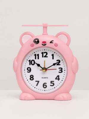 Часы-будильник Настольный друг розовые YX090C-01