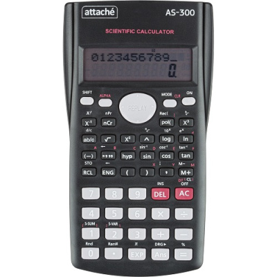 Фото Калькулятор Attache AS-300 (10 + 2 разряда, научный, 240 функций, для ЕГЭ) черный 1779761 от производителя, с доставкой по Хабаровску