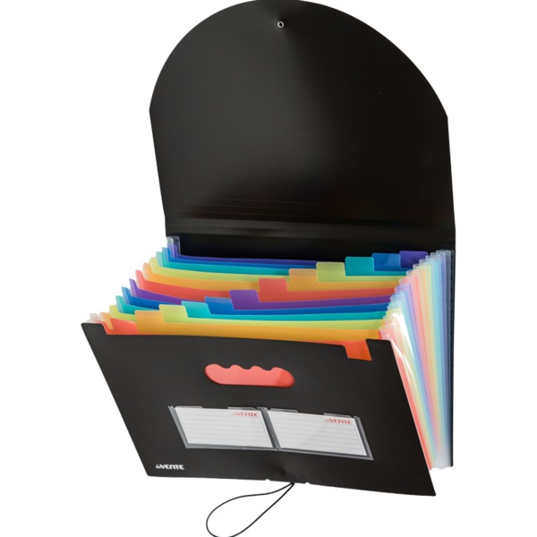 Фото Папка на резинке 13отд А4 700мкм 30мм deVENTE черная с цветными разделителями 3078302 от производителя, с доставкой по Хабаровску