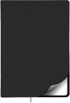 Фото Ежедневник недатированный Lamark Ultra FLEX A5 черный, 256 стр., закругленные углы, ляссе, белый бло от производителя, с доставкой по Хабаровску