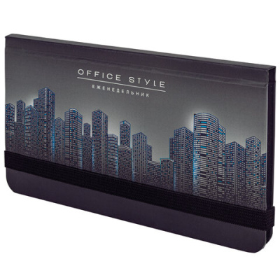 Фото Еженедельник-планинг без дат BRAUBERG Night City 128стр на резинке 114575 от производителя, с доставкой по Хабаровску