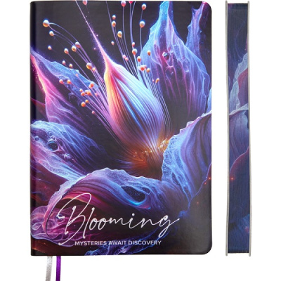 Фото Ежедневник А5 без дат deVENTE Blooming 320стр фиолетовый цветок 2334623 от производителя, с доставкой по Хабаровску