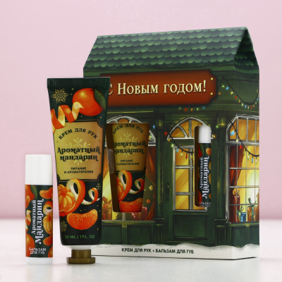 Фото Подарочный набор С новым годом! крем для рук 30мл, увлажняющий бальзам для губ 9626026 от производителя, с доставкой по Хабаровску