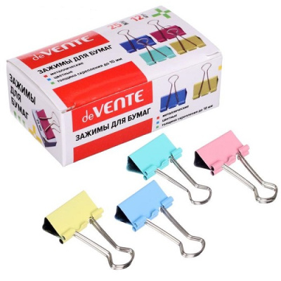 Фото Зажим для бумаг 25мм цветной 1шт 4131315 от производителя, с доставкой по Хабаровску