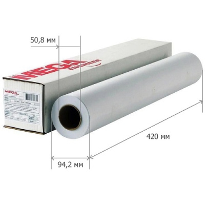Бумага в рулонах А2 80г 168% 420x50,8x45м ProMega engineer 978679