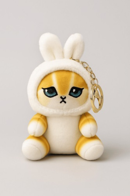 Фото Брелок плюшевый Orange cat hare hat white 106-064-06 от производителя, с доставкой по Хабаровску