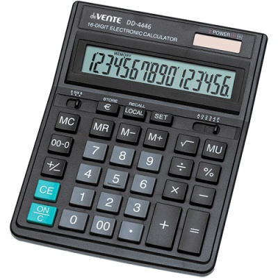 Фото Калькулятор deVENTE DD-4446 (16 разрядный) черный 4031316 от производителя, с доставкой по Хабаровску