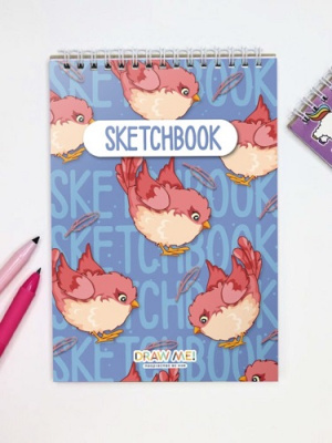 Фото Скетчбук 40л 140х200мм на гребне Funny birds 17562 от производителя, с доставкой по Хабаровску