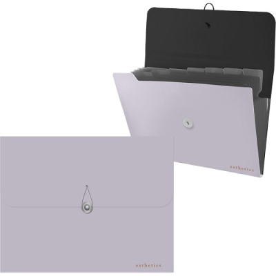 Фото Папка на резинке 8отд А4 700мкм 16мм deVENTE Esthetics лавандово-пепельная 3078527 от производителя, с доставкой по Хабаровску