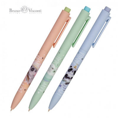 Фото Ручка шар мех 0,7 синяя Bruno Visconti FunClick МИЛОТА ЗАШКАЛИВАЕТ 20-0297/01 от производителя, с доставкой по Хабаровску