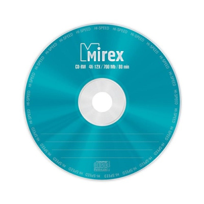 Фото Диск CD-RW MIREX 700Mb 4х-12х Cakebox 10 1200903 от производителя, с доставкой по Хабаровску