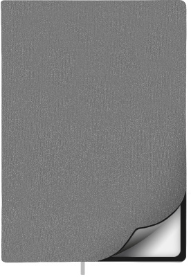 Фото Ежедневник недатированный Lamark Ultra FLEX A5 серебряный, 256 стр., закругленные углы, ляссе, белый от производителя, с доставкой по Хабаровску