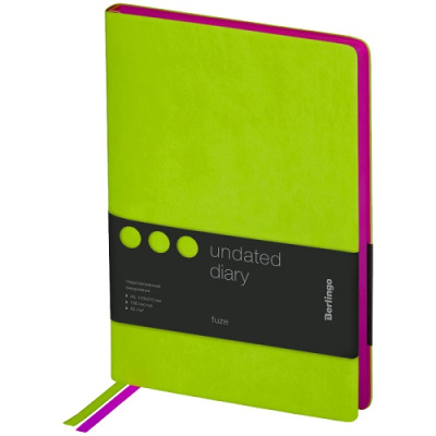 Фото Ежедневник А5 без дат Berlingo Fuze 272стр иск кожа цв срез салатовый UD0_87502 от производителя, с доставкой по Хабаровску