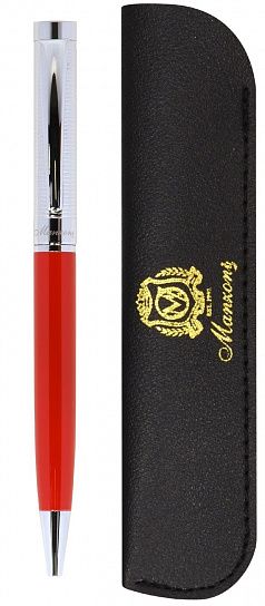 Фото Ручка шар MANZONI Baveno корпус металл красный с серебром MABB-RS  от производителя, с доставкой по Хабаровску