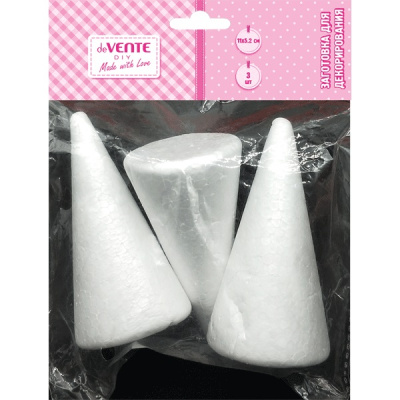 Фото Набор из пенополистирола deVENTE Конус 110x52мм 3шт 8003922 от производителя, с доставкой по Хабаровску