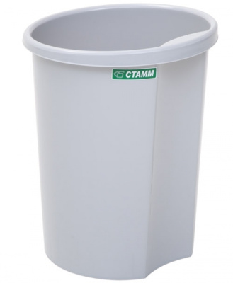 Фото Корзина для бумаг 12л пластик серая Стамм КР12 от производителя, с доставкой по Хабаровску
