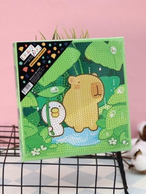 Фото Алмазная мозайка Draw Me! Capybara in the forest 20х20см 156-YT077 от производителя, с доставкой по Хабаровску