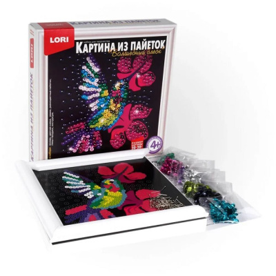 Фото Набор для творчества картина из пайеток Райская птичка Ап-020 от производителя, с доставкой по Хабаровску