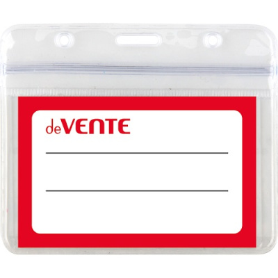 Фото Бейдж горизонтальный 100х83мм на молнии прозрачный deVENTE 4010501 от производителя, с доставкой по Хабаровску