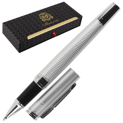 Фото Ручка-роллер MANZONI Piza корпус серебро с гравировкой MAPR-SS от производителя, с доставкой по Хабаровску