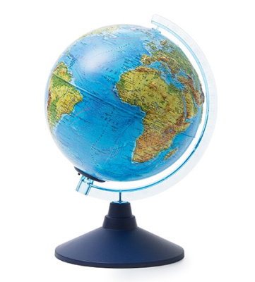 Фото Глобус физический Globen КлассикЕвро 210мм рельефный (подсветка от батареек) Ве022100251 от производителя, с доставкой по Хабаровску