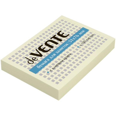 Фото Липкий блок 51х76мм 100л желтый пастель deVENTE 2010308 от производителя, с доставкой по Хабаровску
