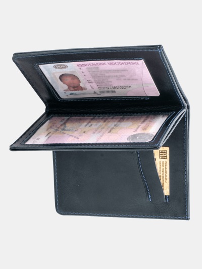 Фото Бумажник водителя кожа Mitto синий ОВД-228-1940 от производителя, с доставкой по Хабаровску