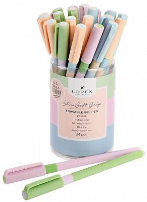 Фото Ручка гел. 0,5 синяя Пиши-стирай LOREX PASTEL Slim Soft Grip LXEPSSG-PS4 от производителя, с доставкой по Хабаровску