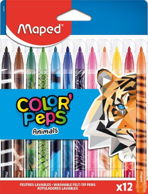 Фото Фломастеры 12цв MAPED COLOR'PEPS ANIMALS 845403 от производителя, с доставкой по Хабаровску
