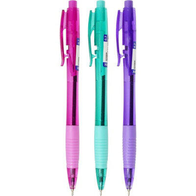 Фото Ручка шар мех 0,7 синяя с грипом deVENTE Rio ассорти 5073457 от производителя, с доставкой по Хабаровску