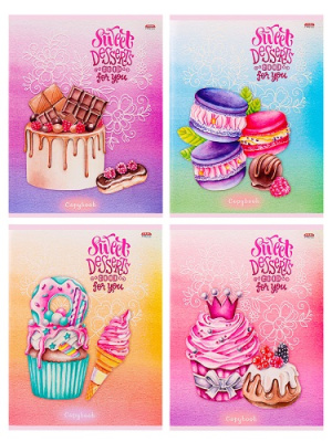 Фото Тетрадь 96л А5 клетка Сладкие десерты 96-8040 от производителя, с доставкой по Хабаровску