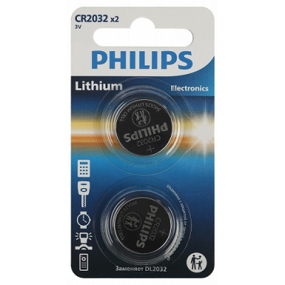 Фото Батарейка Philips CR2032P2/51 2шт. от производителя, с доставкой по Хабаровску