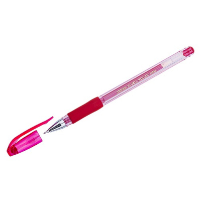 Фото Ручка гел 0,7 красная с грипом игольчатый узел CROWN Hi-Jell HJR-500RNB/245942 от производителя, с доставкой по Хабаровску