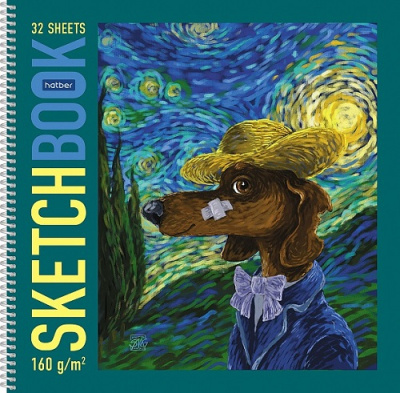 Фото Скетчбук 32л 290х290мм на гребне Такса-Ван Гог 32Т3лAпс_27890 от производителя, с доставкой по Хабаровску
