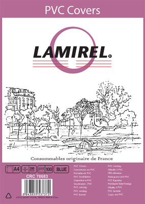 Фото Обложки Lamirel Transparent A4, PVC, синие, 200мкм, 100шт, шт от производителя, с доставкой по Хабаровску