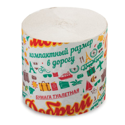 Бумага туалетная б/втулки серая 25м Добрый моток 126554/М-20