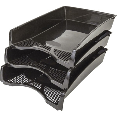 Фото Поддон для бумаг deVENTE Simple пластик черный 3042501 1шт от производителя, с доставкой по Хабаровску