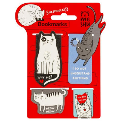 Фото Закладки магнитные 4шт MESHU Funny cat MS_58308 от производителя, с доставкой по Хабаровску
