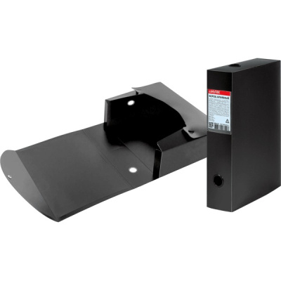 Фото Архивный короб на кнопке 70х330х245мм А4 пластик черный deVENTE 3010105 от производителя, с доставкой по Хабаровску