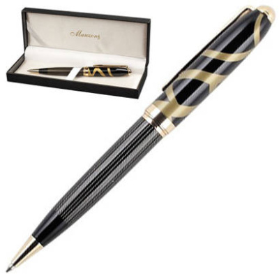 Фото Ручка шар MANZONI Imperia корпус черный с золотой линией IMP1550-BM от производителя, с доставкой по Хабаровску