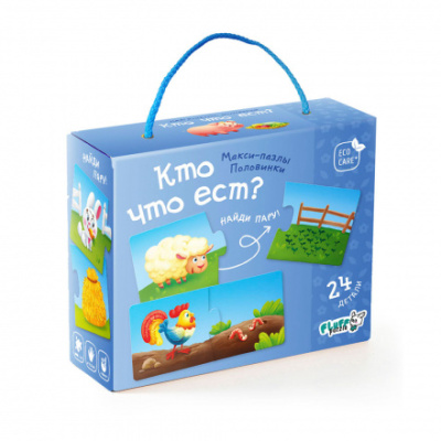 Фото Макси-пазлы Половинки Кто что ест? 24детали ГЕОДОМ от производителя, с доставкой по Хабаровску