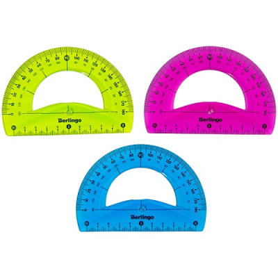 Фото Транспортир гибкий 10см 180° Berlingo Flexy ассорти PT_10010 от производителя, с доставкой по Хабаровску