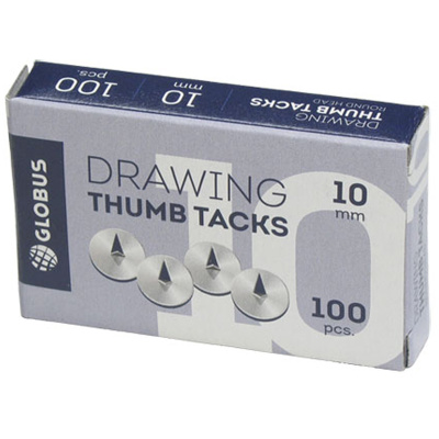 Фото Кнопки канцелярские 10мм 100шт Globus К10-100 от производителя, с доставкой по Хабаровску