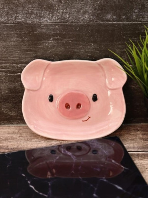 Тарелка керамическая Сладкая свинка 17,8х13,9х2,3см FC250136